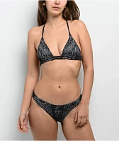 Affliction Whispering Thoughts Grey Triangle Bikini Top