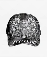 Affliction Winged Up Black Potassium Spray Trucker Hat