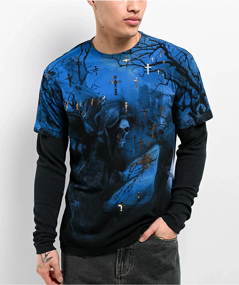 Affliction x Rogue Dark Angel 2fer Long Sleeve T-Shirt