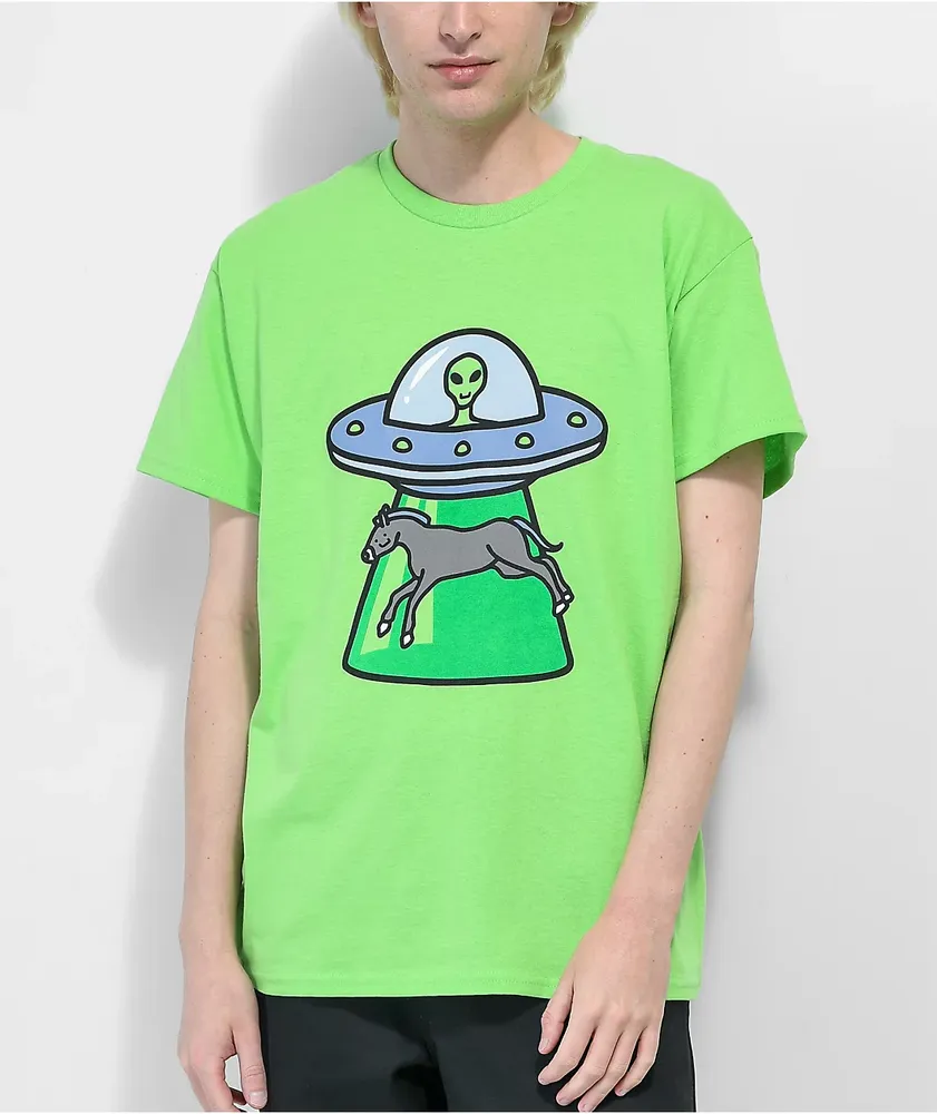 Alex's Stupid Studio Alien Lime T-Shirt