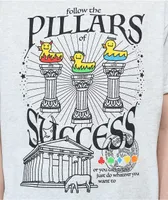 Alex's Stupid Studio Pillars of Success Grey T-Shirt