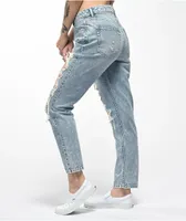 Almost Famous Distressed Blue Skinny Jeans