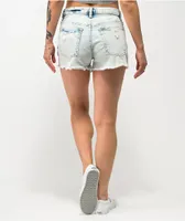 Almost Famous Distressed Light Wash High Rise Shorts
