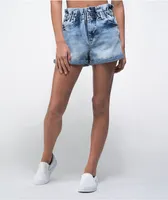 Almost Famous Paperbag Elastic Waist Denim Shorts