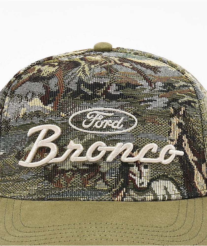 American Needle x Ford Bronco Tapestry Green Snapback Hat