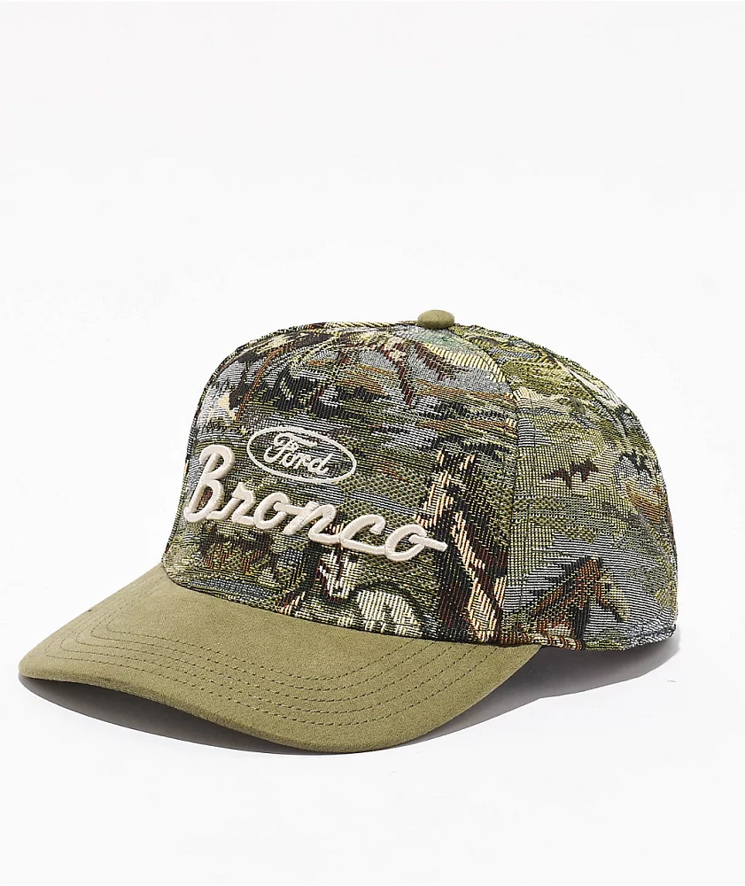 American Needle x Ford Bronco Tapestry Green Snapback Hat