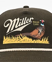 American Needle x Miller Pheasant Army Green Snapback Hat