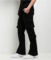 American Stitch Black Flare Cargo Pants