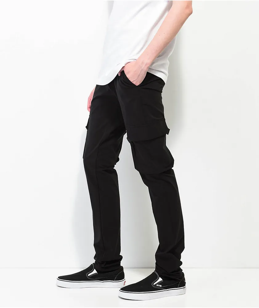 American Stitch Black Nylon Cargo Pants