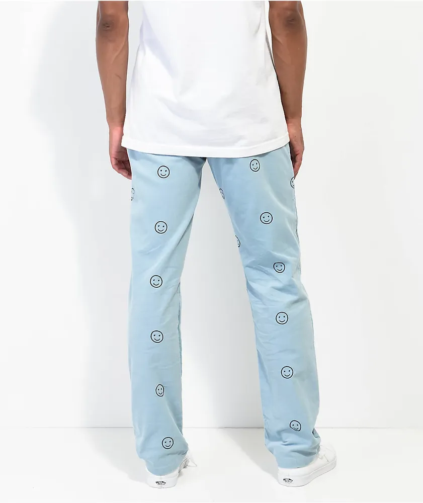 American Stitch Embroidered Light Blue Corduroy Pants