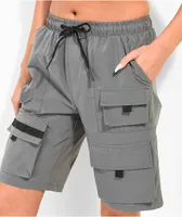 American Stitch Grey Nylon Cargo Shorts