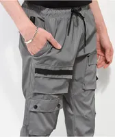 American Stitch Multi Pocket Reflective Grey Cargo Pants