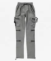 American Stitch Multi Pocket Reflective Silver Cargo Pants