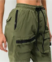 American Stitch Olive Nylon Cargo Pants