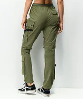 American Stitch Olive Nylon Cargo Pants