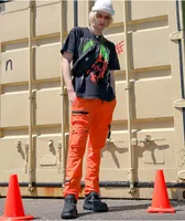 American Stitch Orange Cargo Pants