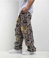 American Stitch Tapestry Multi & Red Cargo Pants