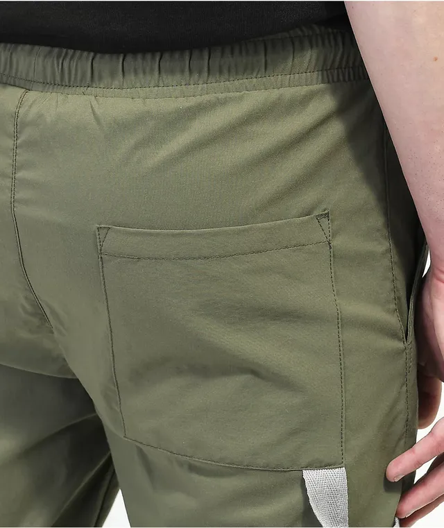 American Stitch Olive Strap Nylon Cargo Pants