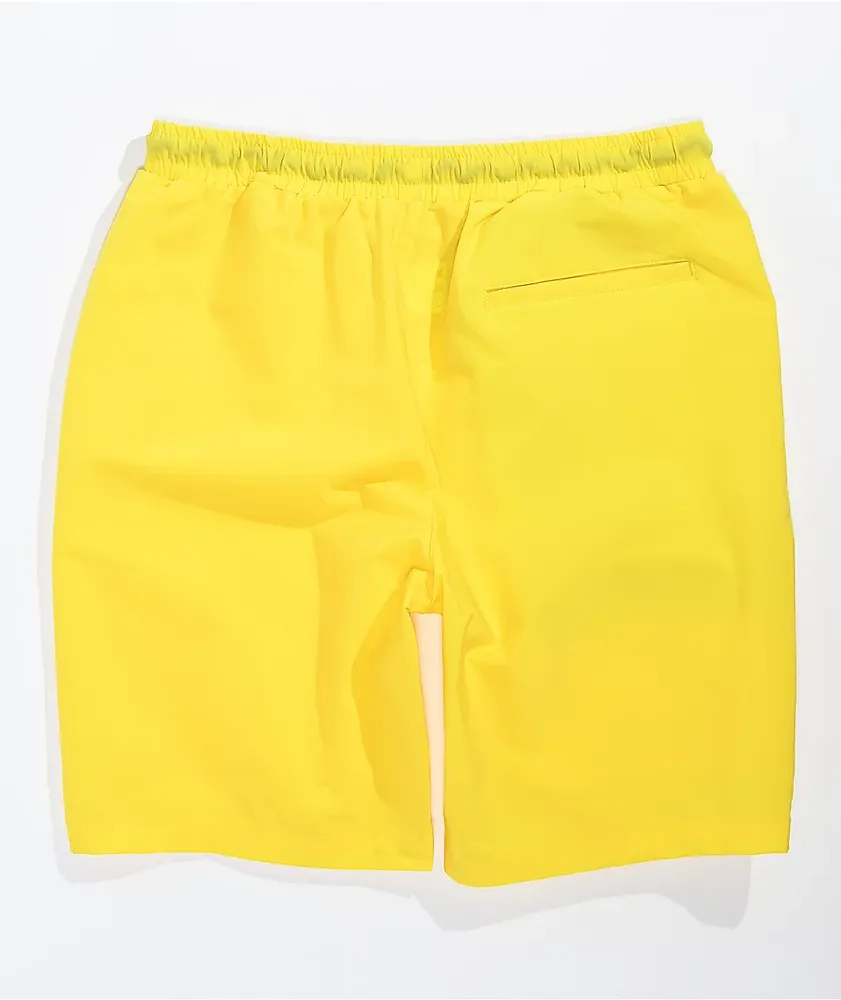 American Stitch Yellow Nylon Cargo Shorts