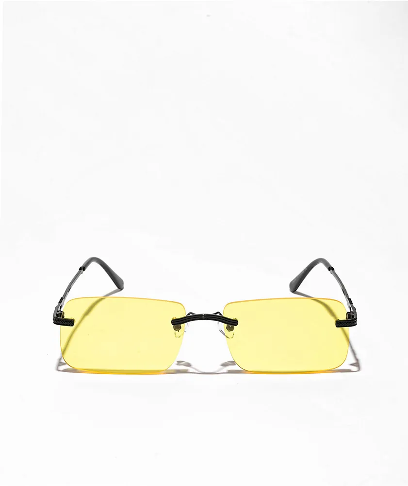 Anderson Black & Yellow Frameless Sunglasses