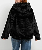 Angel Kiss Black Faux Fur Zip Jacket