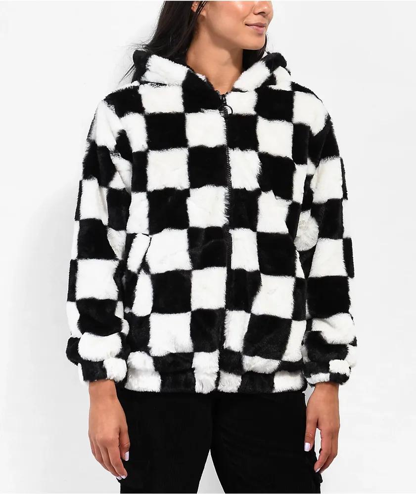 Angel Kiss Checkerboard Black & White Jacket