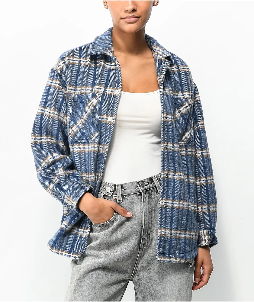 Angel Kiss Combo Blue Flannel Shirt