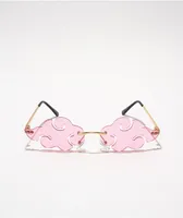 Anime Pink Cloud Swirl Sunglasses