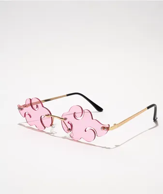 Anime Pink Cloud Swirl Sunglasses