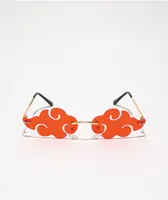 Anime Red Cloud Swirl Sunglasses