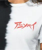 Animebae Deadman Split Black & White Tie Dye T-Shirt