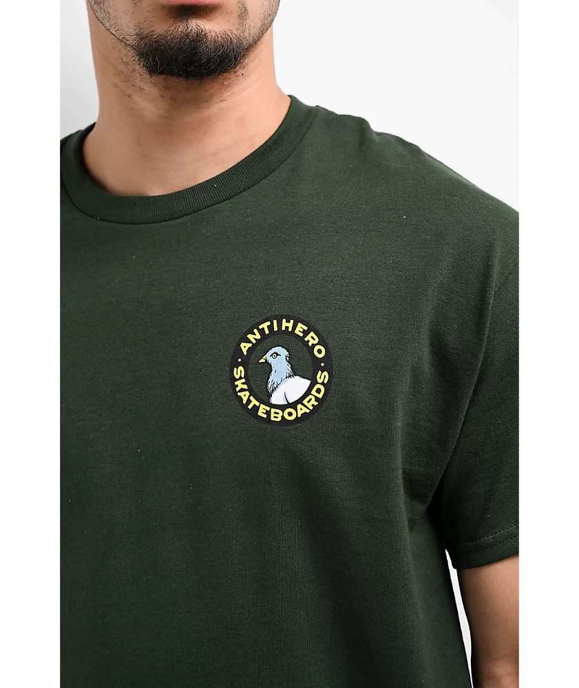 Anti-Hero Pigeon Round Green T-Shirt