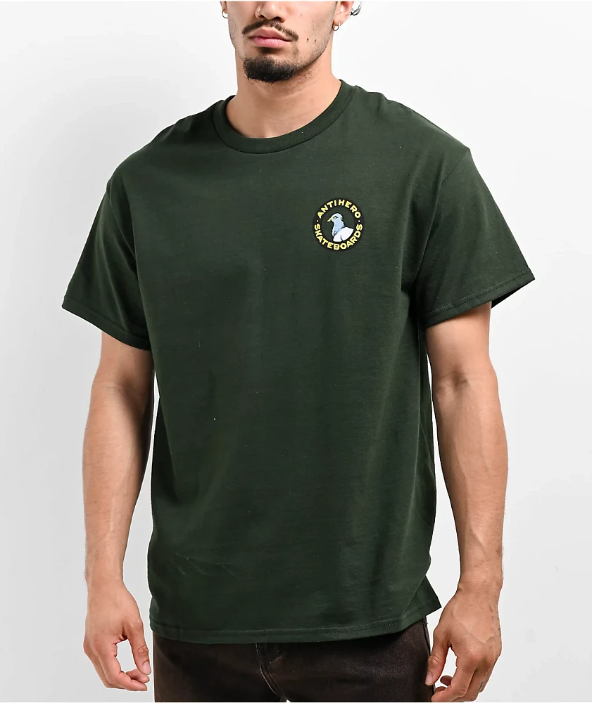 Anti-Hero Pigeon Round Green T-Shirt