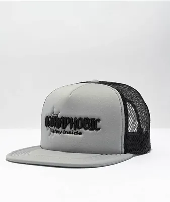 Any Means Necessary Agoraphobic Grey Trucker Hat