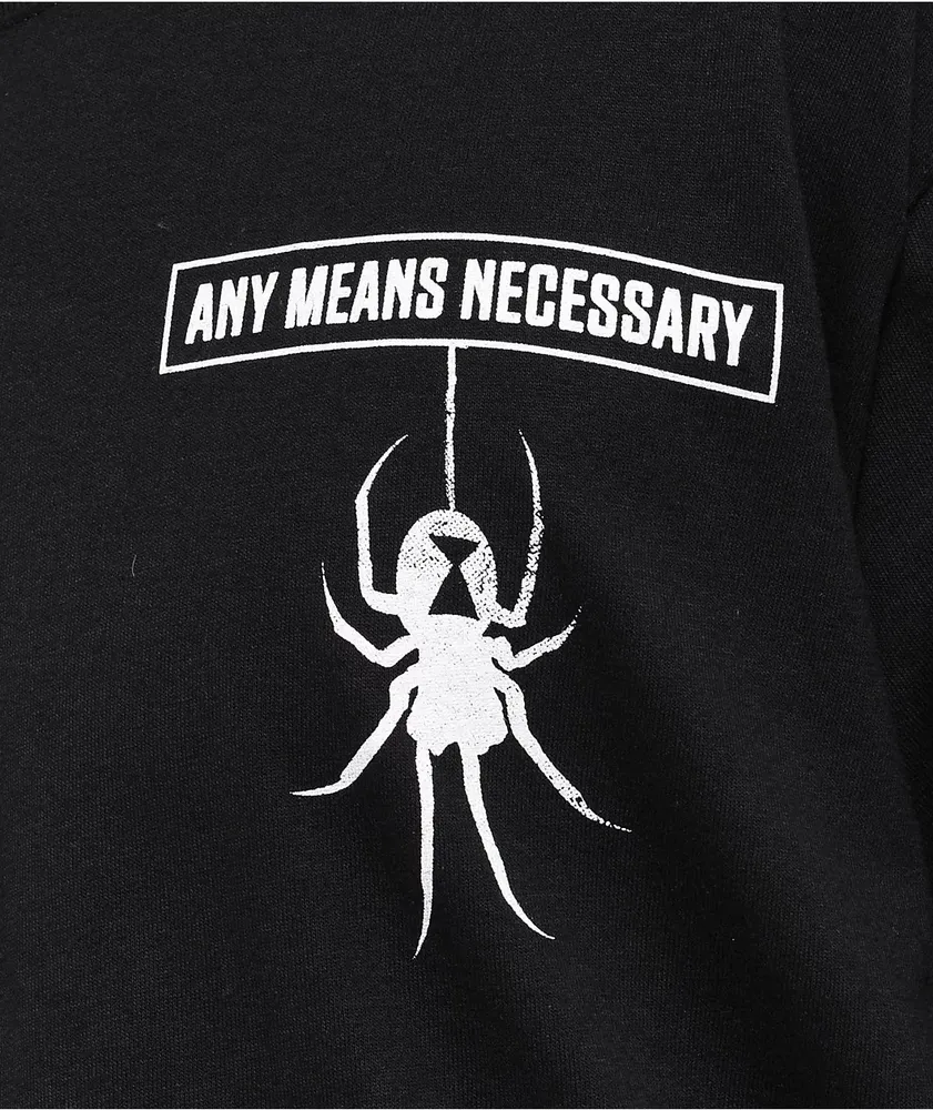 Any Means Necessary Be Alone Black T-Shirt