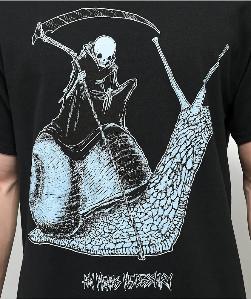 Any Means Necessary Slow Death Black T-Shirt