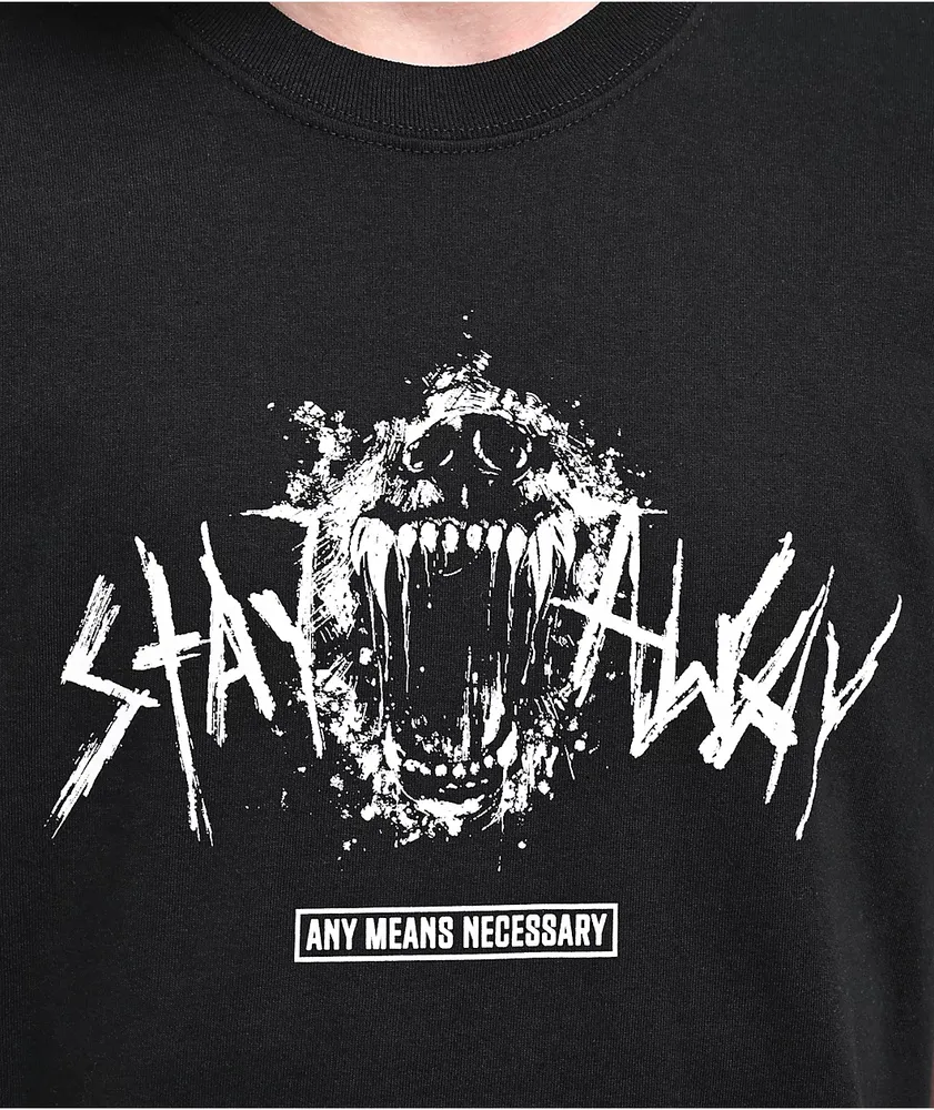 Any Means Necessary Stay Away Black T-Shirt