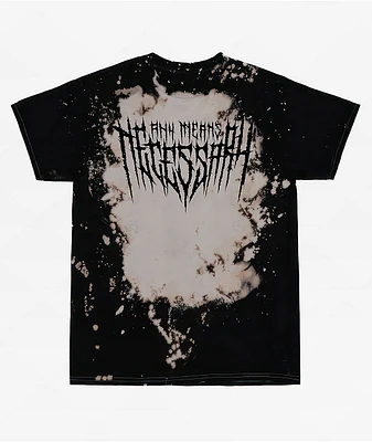 Any Means Necessary Thorns Black Acidic Wash T-Shirt