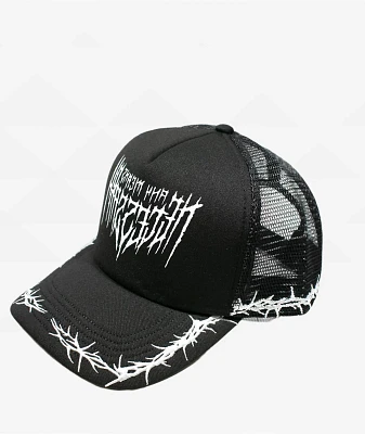 Any Means Necessary Thorns Black Trucker Hat