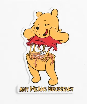 Any Means Necessary Winnie Consume Sticker