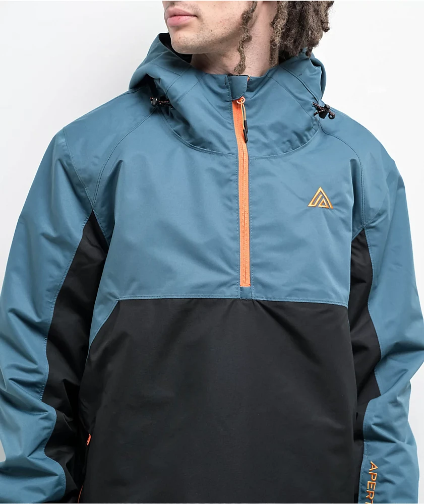 Aperture Atlas Turquoise Aqua & Black 10K Anorak Snowboard Jacket 2025