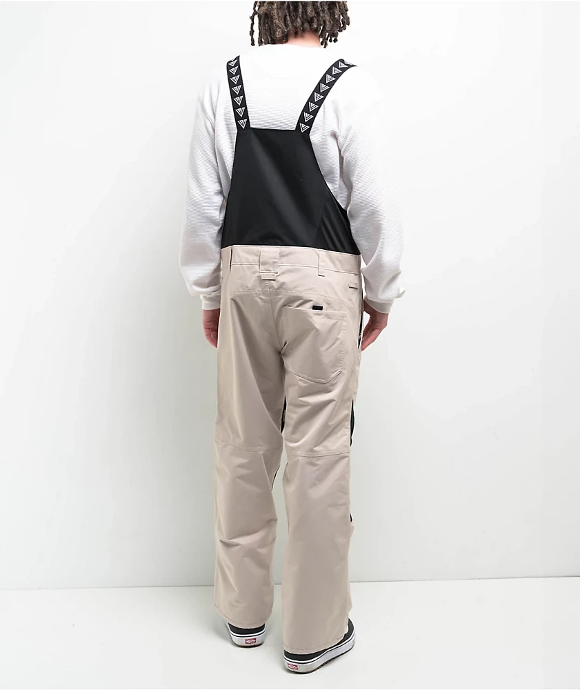 Aperture Steamboat Beige & Black 10K Bib Snowboard Pants