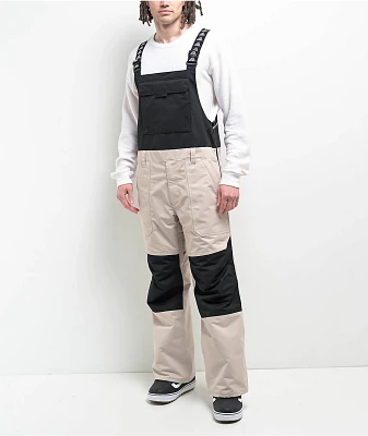 Aperture Steamboat Beige & Black 10K Bib Snowboard Pants