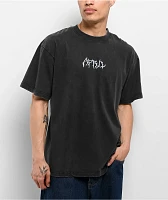April Cracked Rose Black Wash T-Shirt
