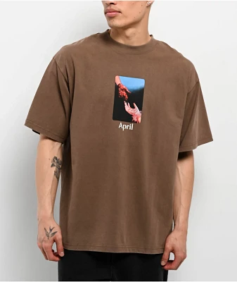 April Material Brown T-Shirt