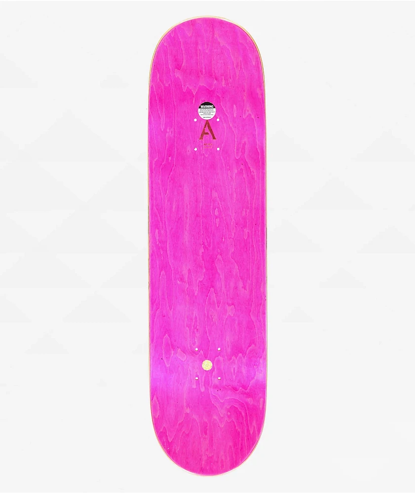 April OG Logo 8.5" Pink & Black Skateboard Deck