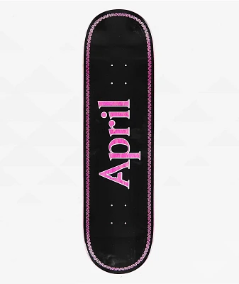 April OG Logo 8.5" Pink & Black Skateboard Deck
