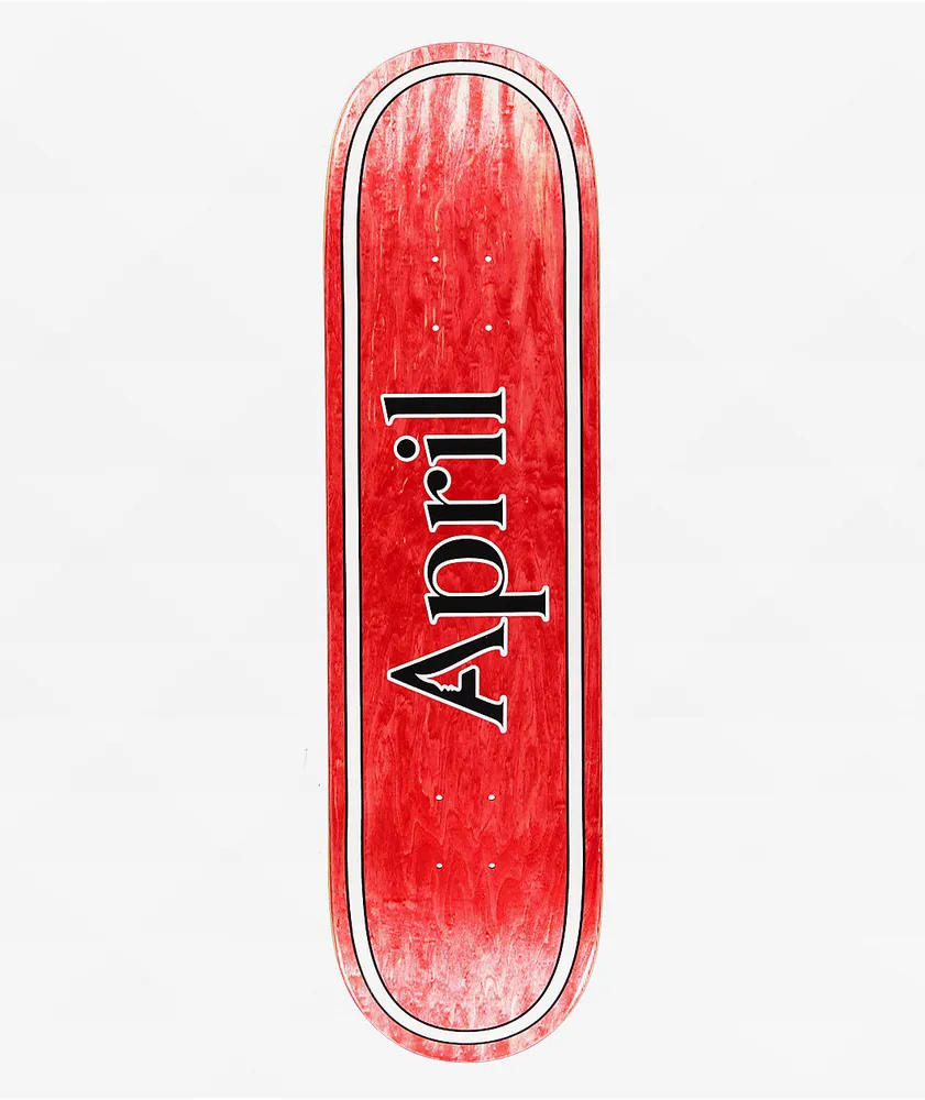 April Red OG Logo 8.5" Skateboard Deck