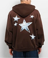 April Stars Brown Zip Hoodie