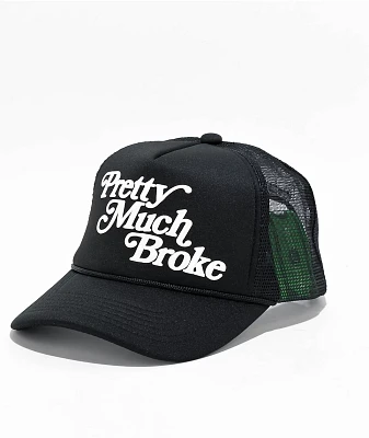 Apthcry Pretty Much Broke® Black Trucker Hat